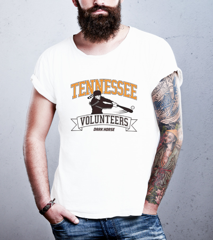 Tennessee Volunteers Dark Horse Baseball Player T-Shirt
