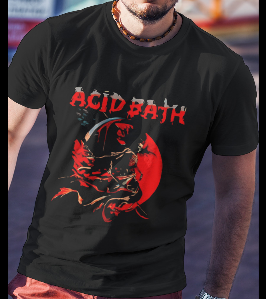 Acid Bath Winged Reaper Skull 2026 T-Shirt