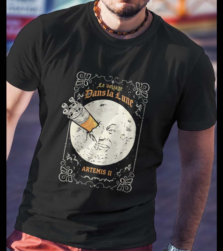 Le Voyage Dans La Lune Artemis II Moon Exploration T-Shirt