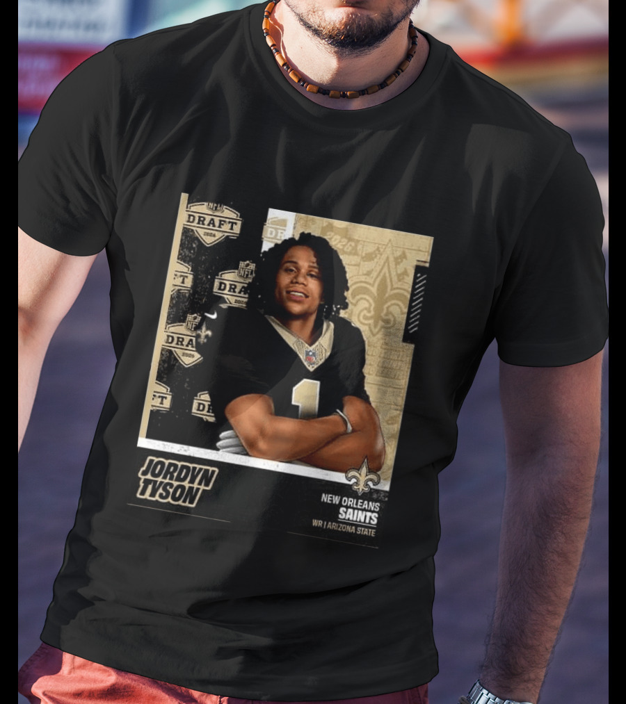 Jordyn Tyson New Orleans Saints 2026 NFL Draft Round 1 Pick 8 T-Shirt