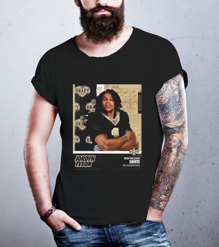 Jordyn Tyson New Orleans Saints 2026 NFL Draft Round 1 Pick 8 T-Shirt