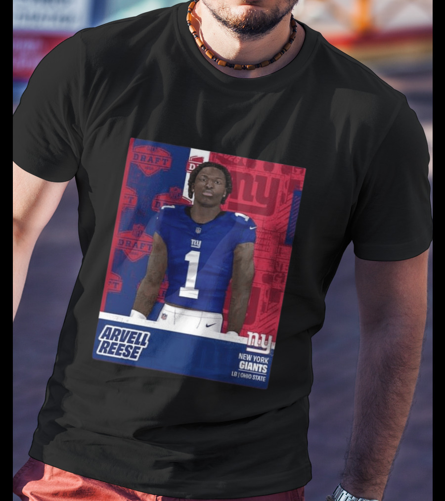 2026 Draft New York Giants Arvell Reese Round 1 Pick 5 LB Ohio State T-Shirt