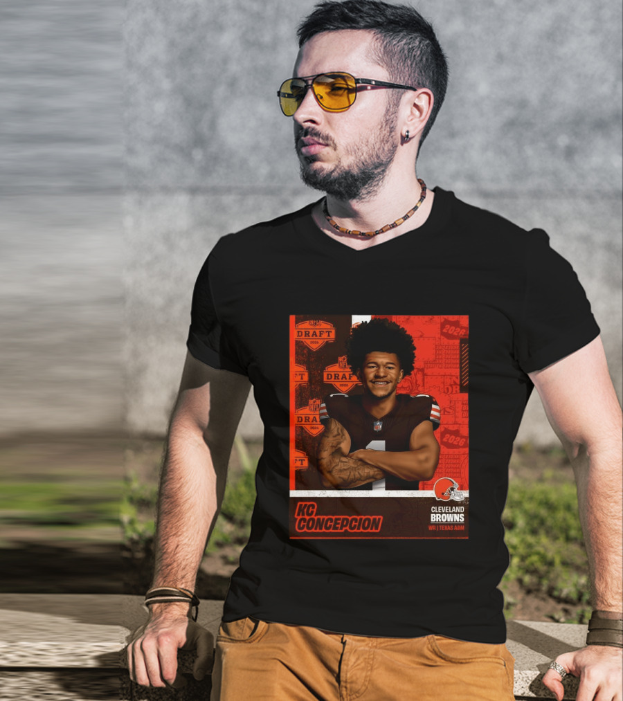 Cleveland Browns WR KC Concepcion 2026 NFL Draft Pick Texas A&M T-Shirt