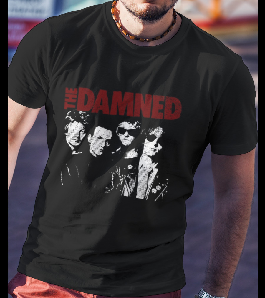 Dave Vanian Captain Sensible Brian James Rat Scabies The Damned Band Members T-Shirt