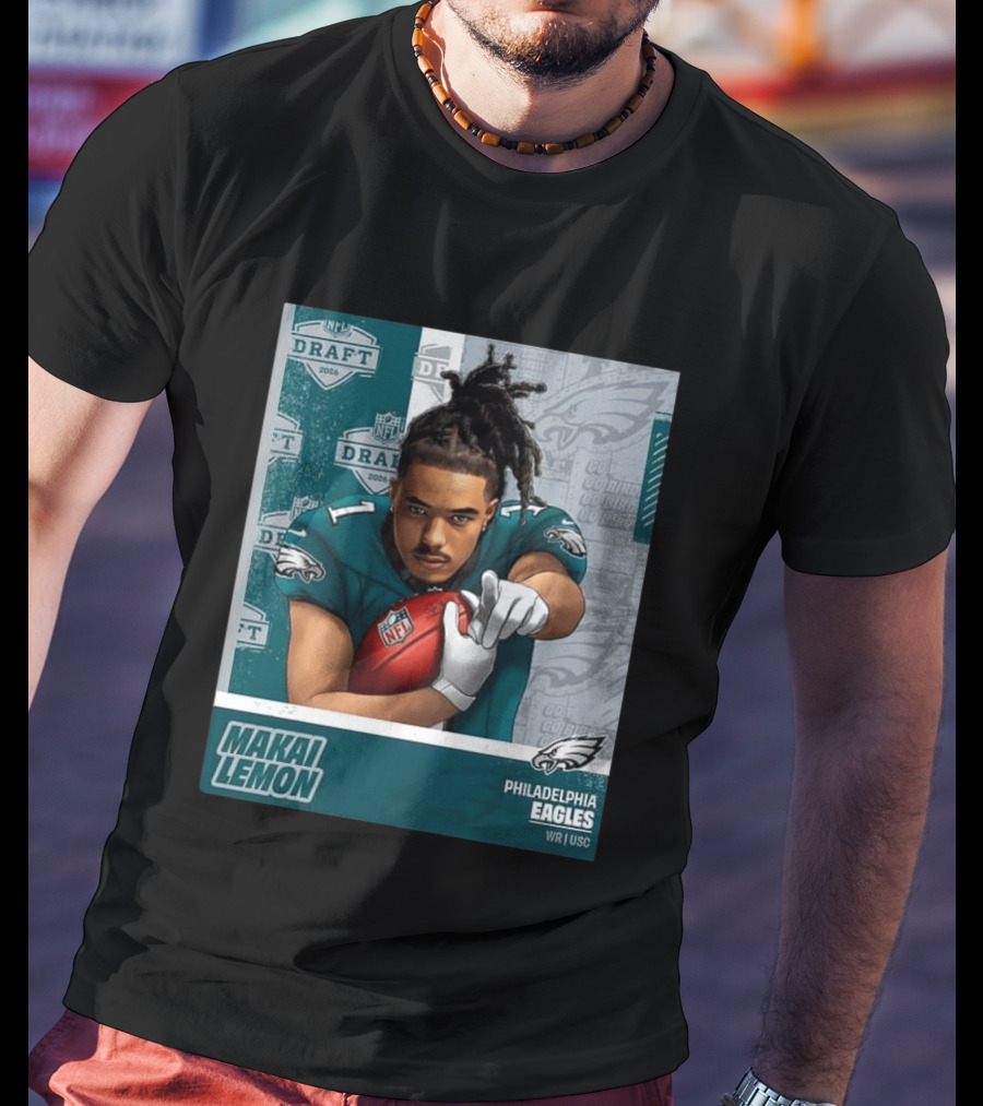 Philadelphia Eagles Makai Lemon WR USC 2026 NFL Draft Pick 20 T-Shirt