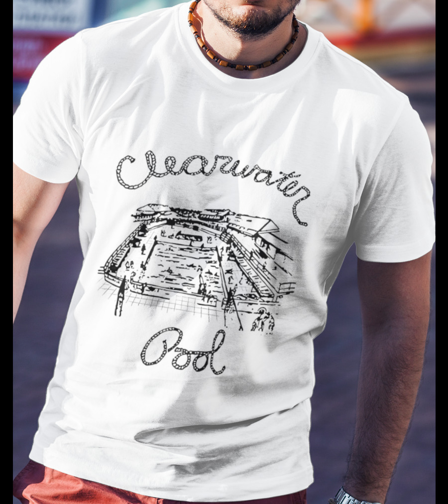 Clearwater Pool Vintage Hand Drawn Stadium T-Shirt