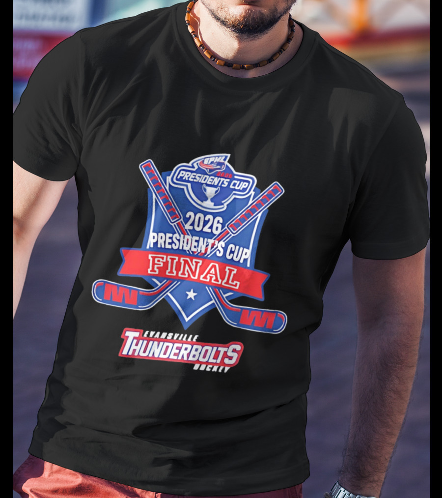 Evansville Thunderbolts Hockey 2026 SPHL Presidents Cup Final T-Shirt