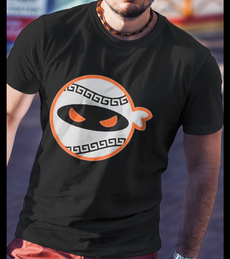 San Francisco Giants Pitching Ninja Baseball Greek Style Mask T-Shirt
