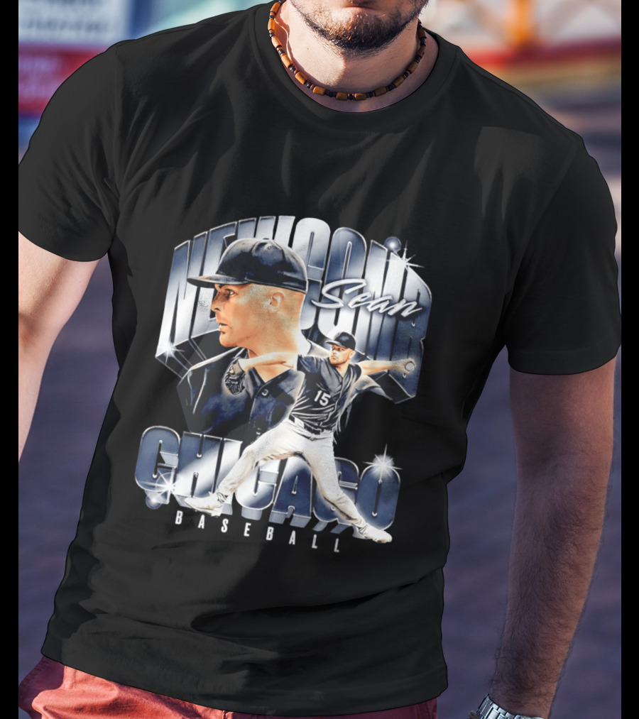 Sean Newcomb Chicago White Sox Pitcher Airbrush T-Shirt