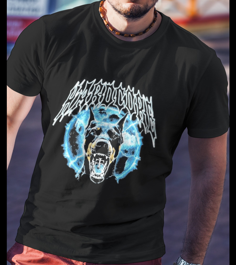 TELETECH 2026 Hound Heavy Cotton Fierce Dog With Electric Aura T-Shirt