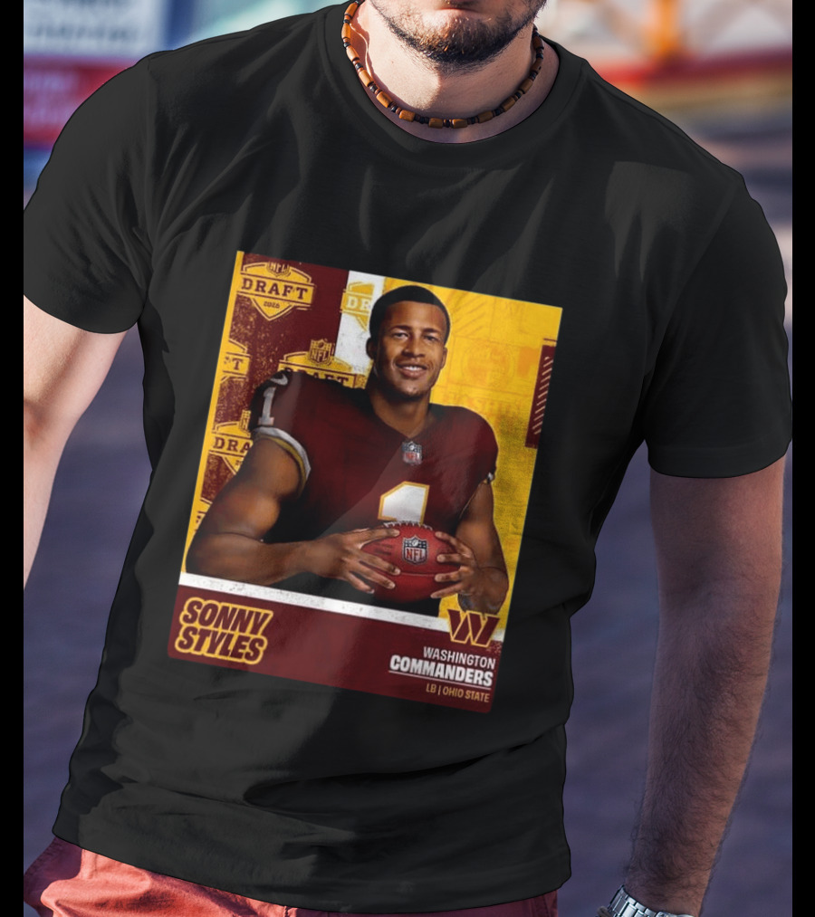 Sonny Styles Washington Commanders NFL Draft 2026 Ohio State Linebacker T-Shirt