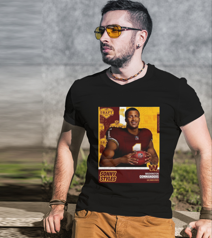 Sonny Styles Washington Commanders NFL Draft 2026 Ohio State Linebacker T-Shirt