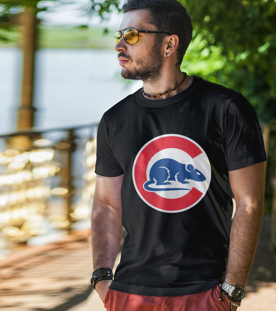 Wrigley Rats C Red And Blue Rat T-Shirt