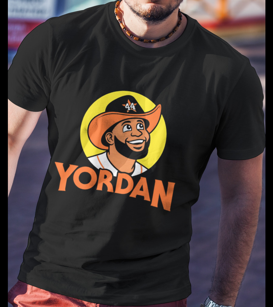 Yordan Alvarez Houston Astros Cartoon Cowboy Hat T-Shirt
