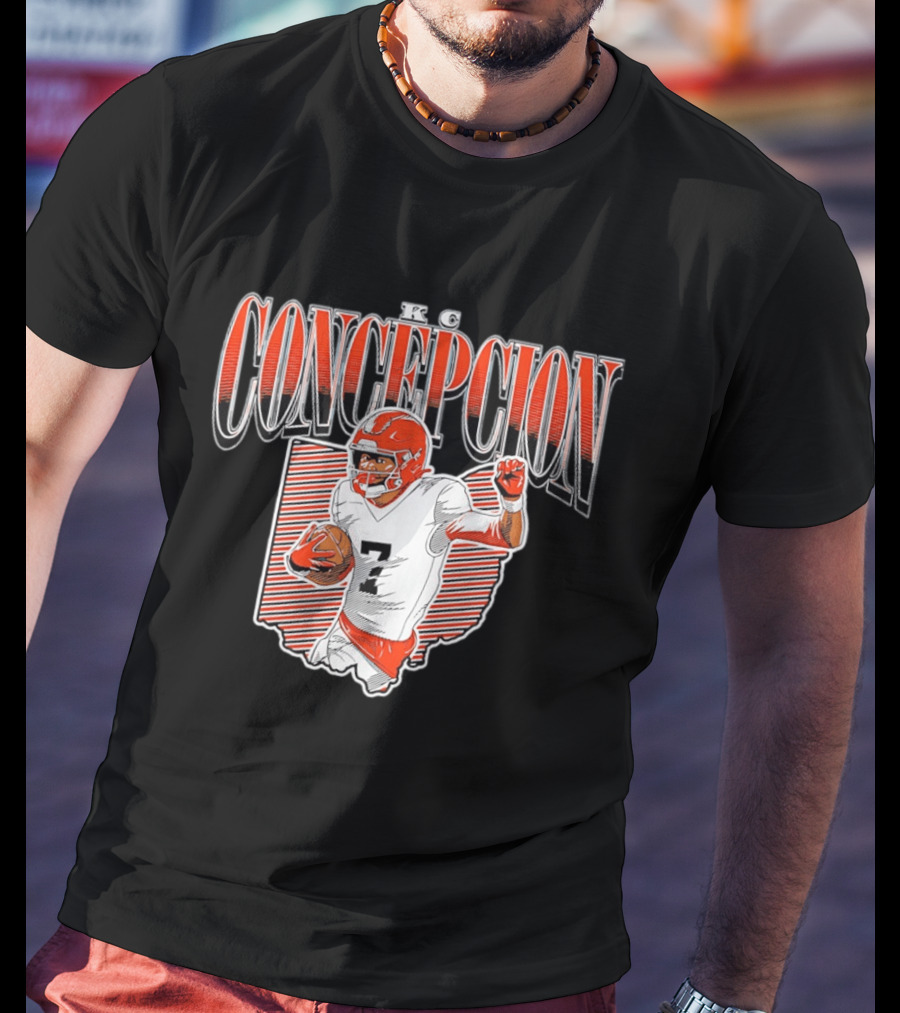KC Concepcion Football Star Cleveland Browns Number Seven T-Shirt