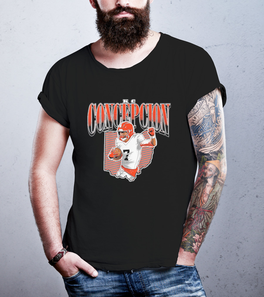 KC Concepcion Football Star Cleveland Browns Number Seven T-Shirt