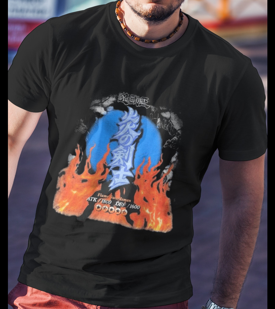 Flame Swordsman ATK 1800 DEF 1600 Yugioh Card Detail T-Shirt