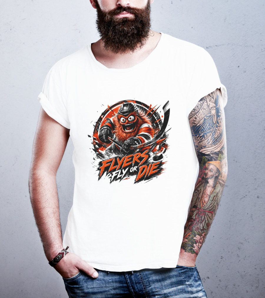 Flyers Hockey Gritty Flyers Fly Or Die NHL 2026 T-Shirt