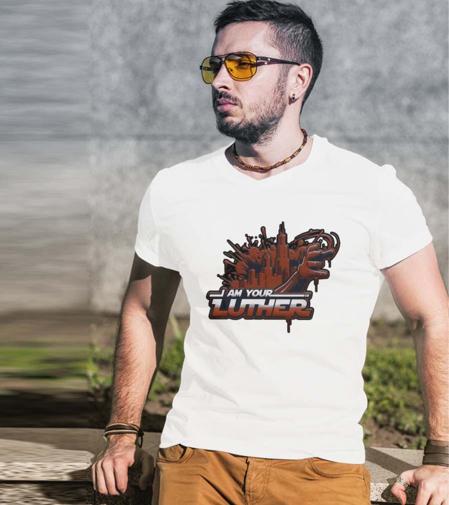 I Am Your Luther Urban Cityscape Graffiti Style Hand Gesture T-Shirt