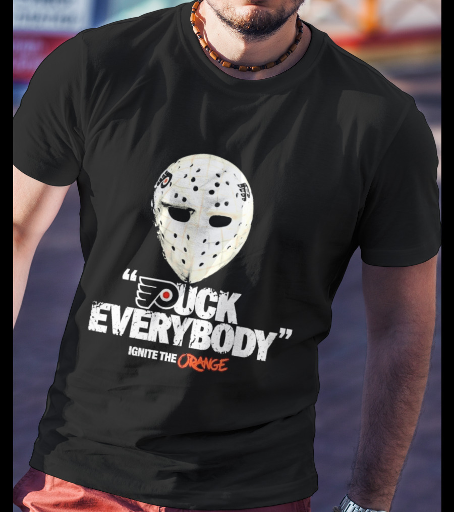 Philadelphia Flyers Puck Everybody Ignite The Orange Hockey Mask NHL 2026 T-Shirt