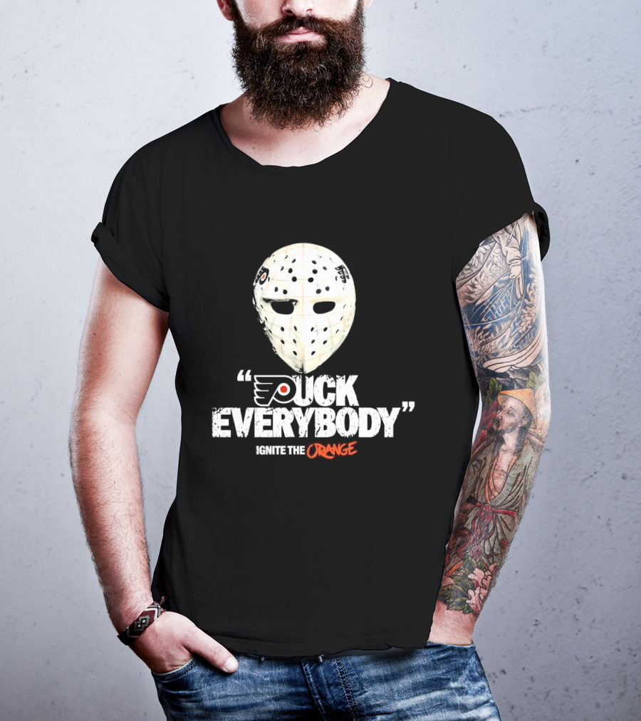 Philadelphia Flyers Puck Everybody Ignite The Orange Hockey Mask NHL 2026 T-Shirt
