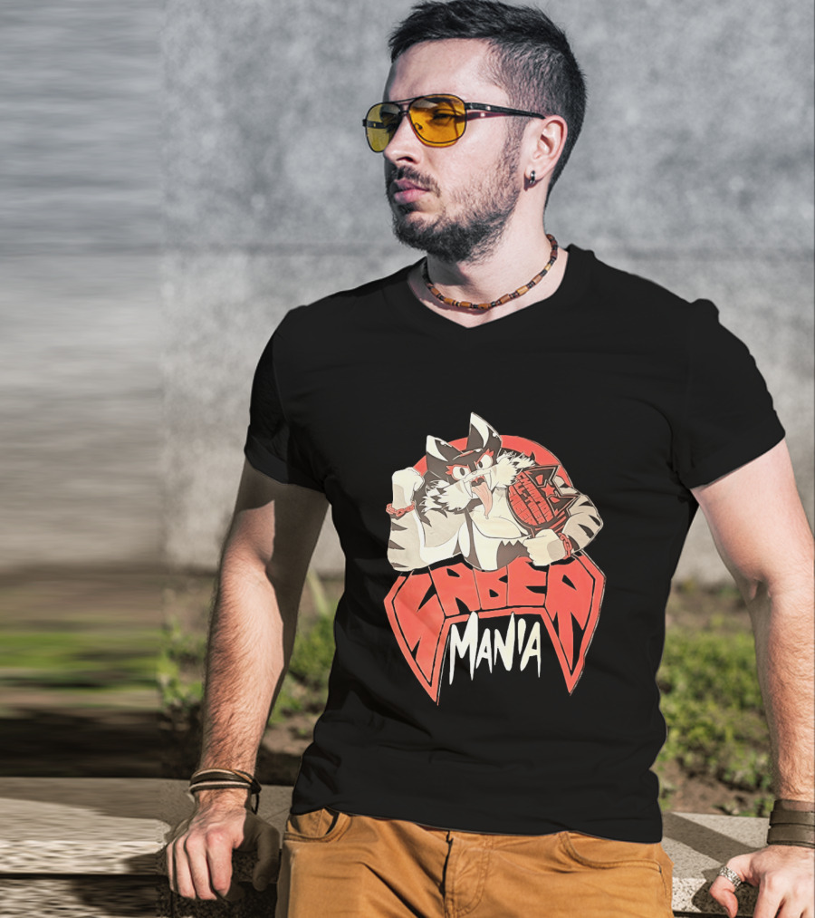 Ring Cats Saber Mania Wrestling Champion Feline T-Shirt
