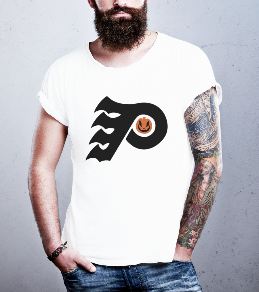 Philadelphia Flyers Pumpkin Face Halloween T-Shirt