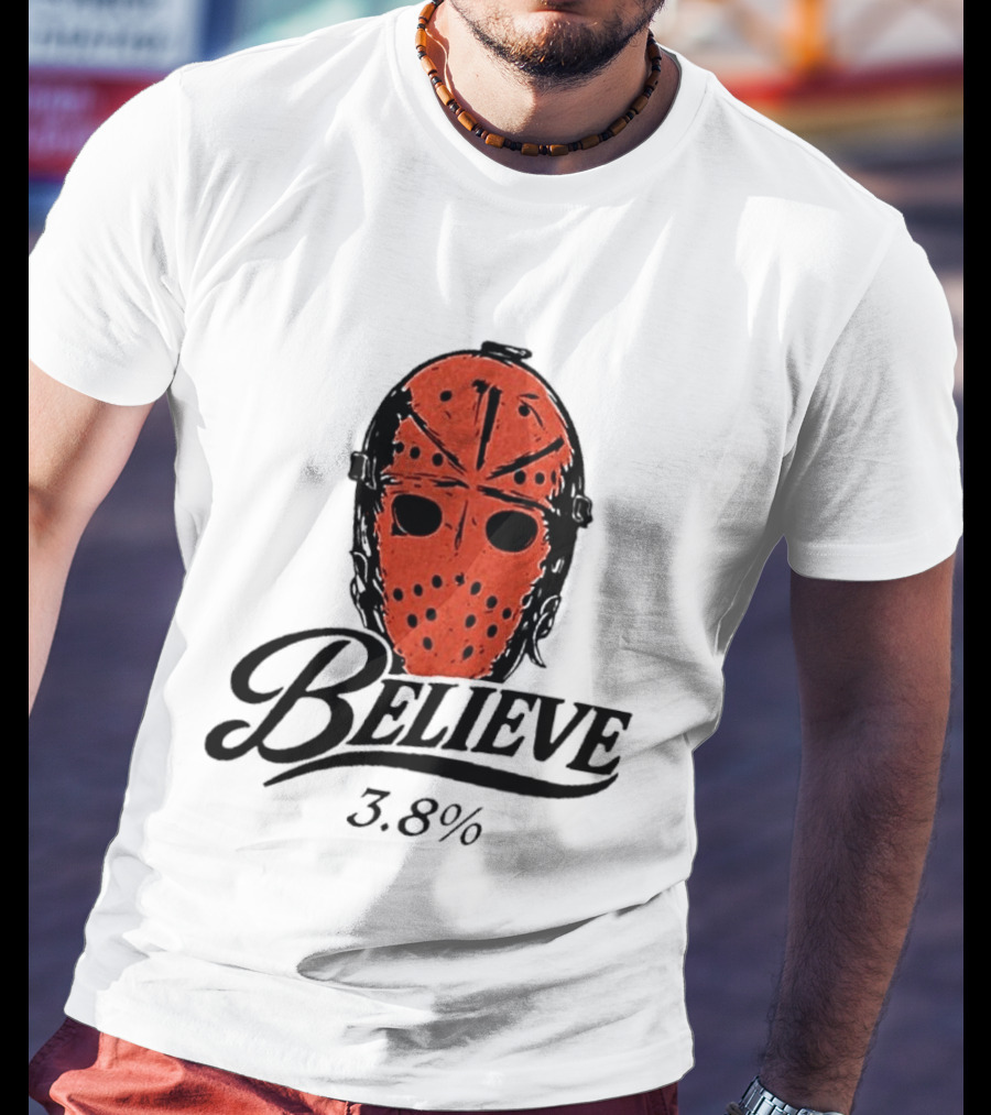 Philadelphia Flyers Believe 3.8% Jason Voorhees Mask T-Shirt