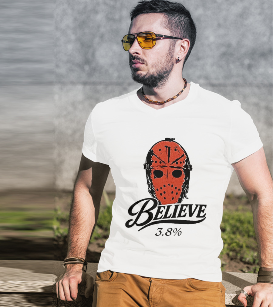 Philadelphia Flyers Believe 3.8% Jason Voorhees Mask T-Shirt