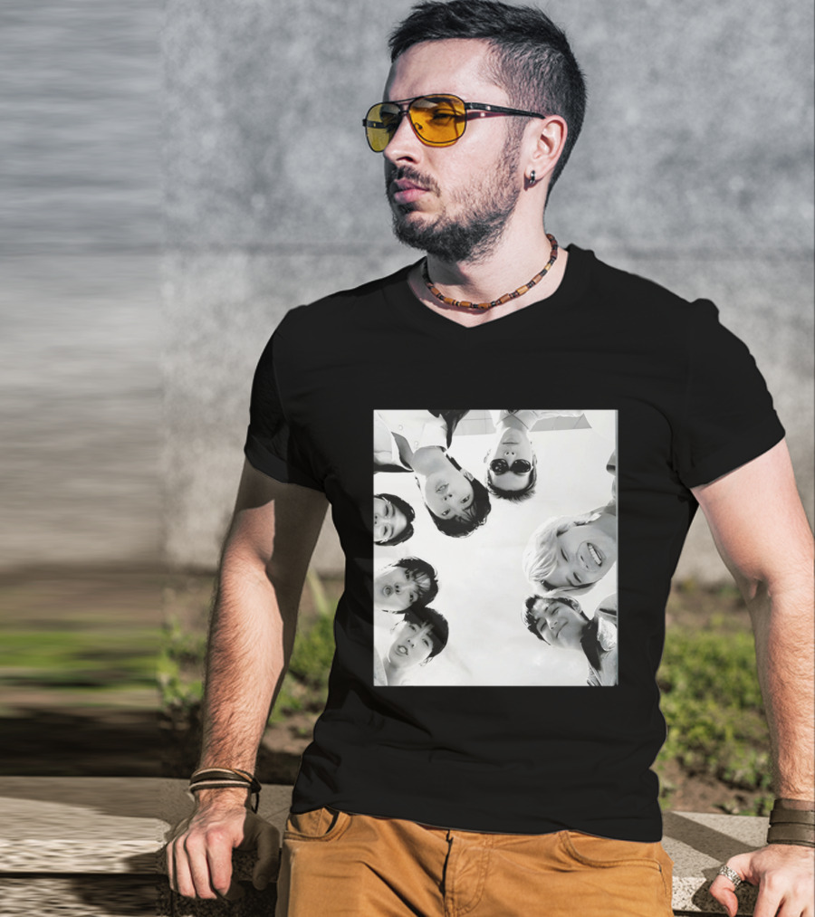 BTS Arirang World Tour Kpop 2026 Group Photo Black And White Aesthetic T-Shirt