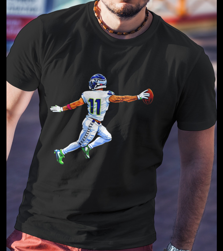 Jaxon Smith Njigba Seahawks Touchdown Celebration Number 11 Football Play T-Shirt