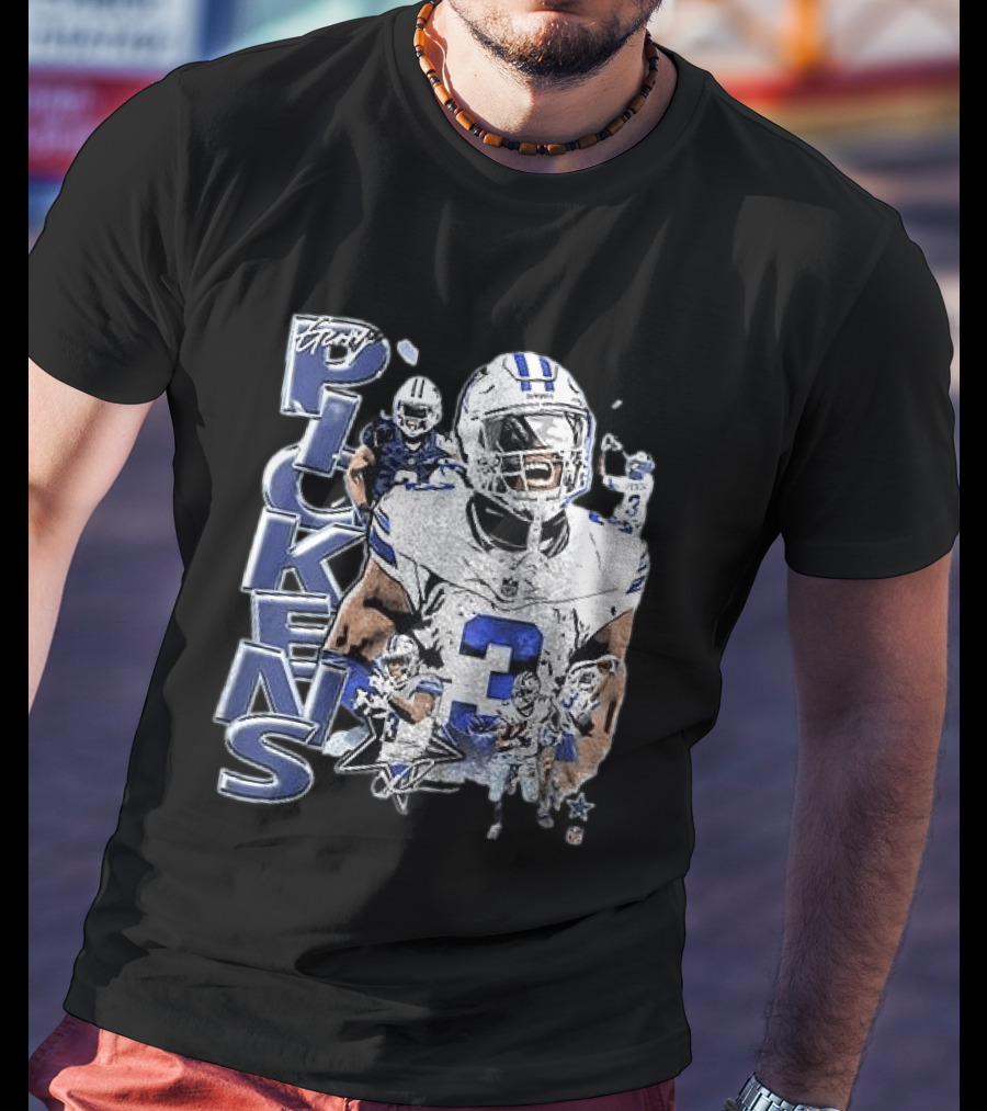 Dallas Cowboys George Pickens Player 3 Star Fans Collection T-Shirt