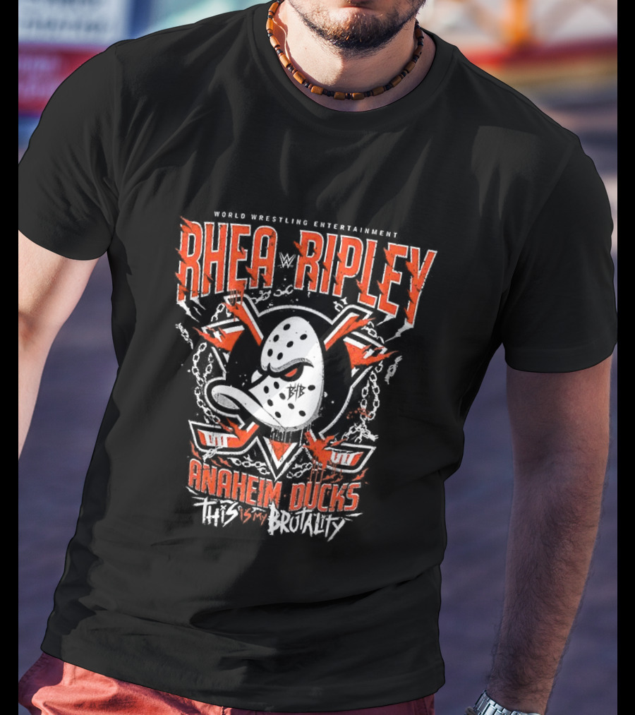 Rhea Ripley Anaheim Ducks This Is My Brutality Collaboration T-Shirt