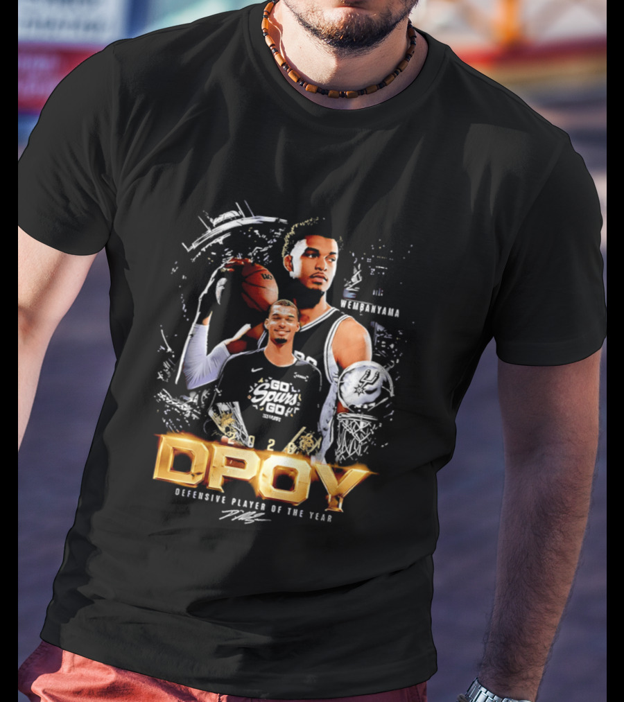 Victor Wembanyama San Antonio Spurs Defensive Player Of The Year 2026 DPOY T-Shirt