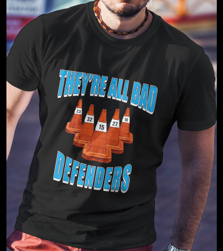 They're All Bad Defenders Minnesota Timberwolves Traffic Cones Numbers 23 32 15 27 10 T-Shirt