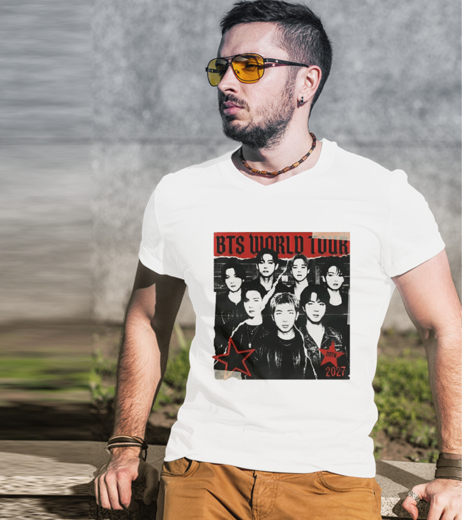 BTS World Tour 2026 2027 Arirang Concert Bangtan Sonyeondan Tour T-Shirt