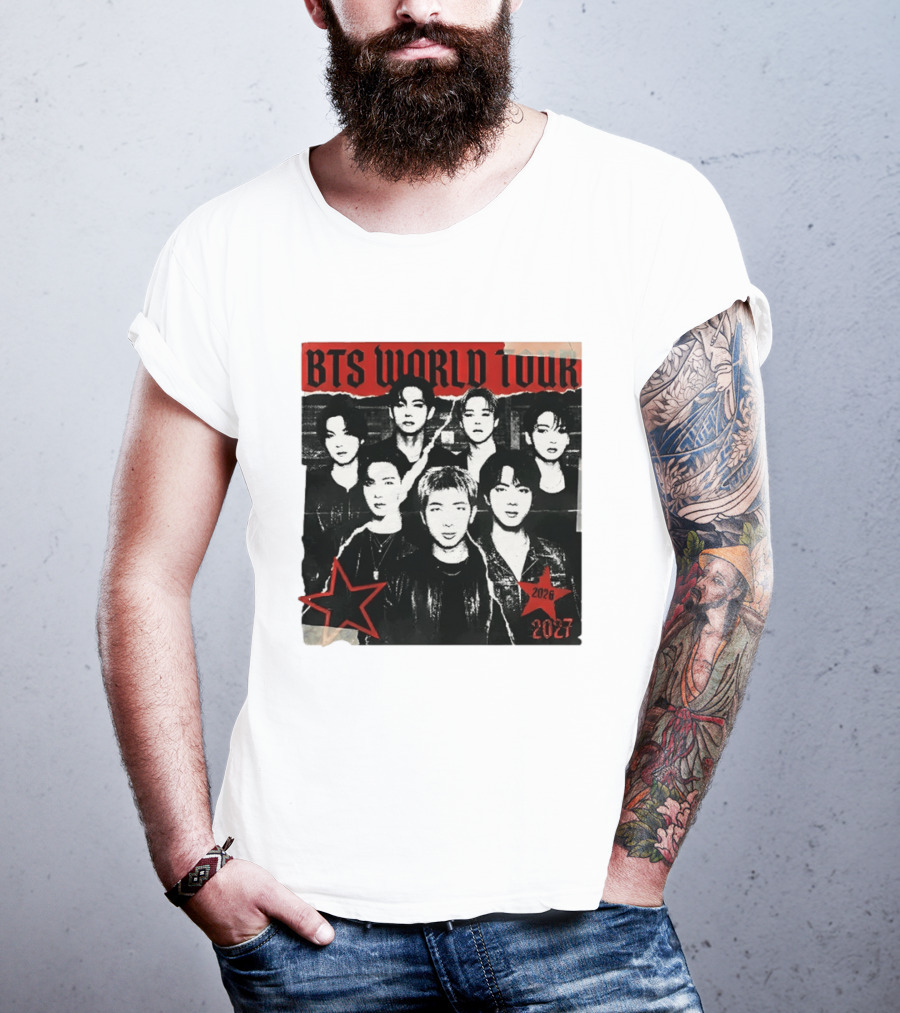 BTS World Tour 2026 2027 Arirang Concert Bangtan Sonyeondan Tour T-Shirt