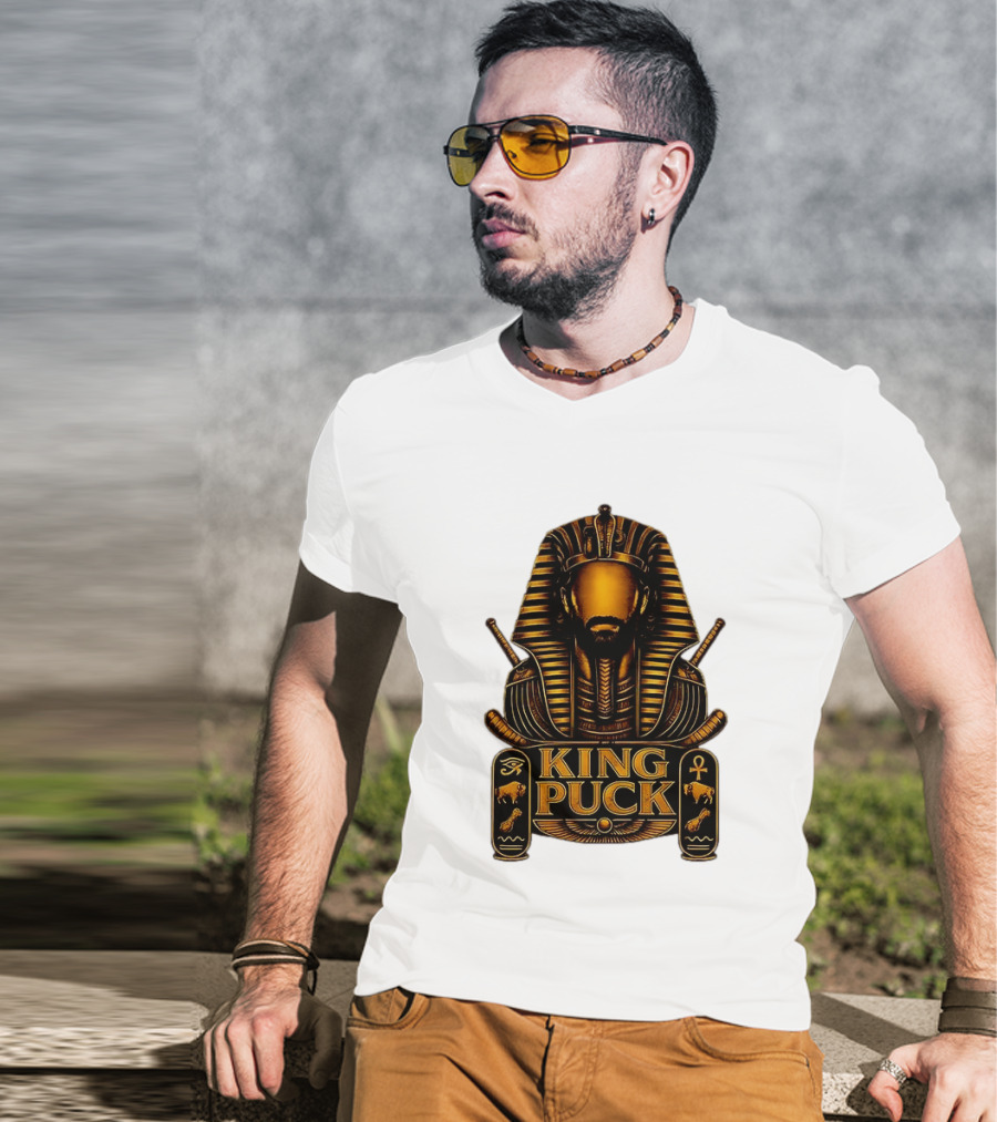 King Puck Pharaoh Buffalo Sabres Egyptian Hockey T-Shirt