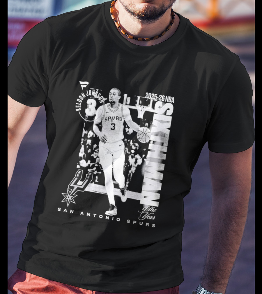 Keldon Johnson 2025 26 Sixth Man San Antonio Spurs NBA Legacy T-Shirt