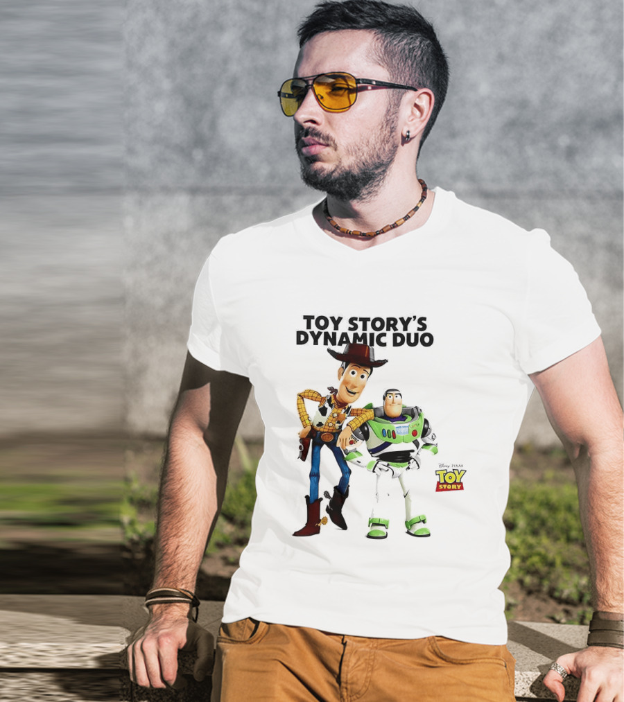 Toy Story's Dynamic Duo Woody And Buzz Lightyear T-Shirt