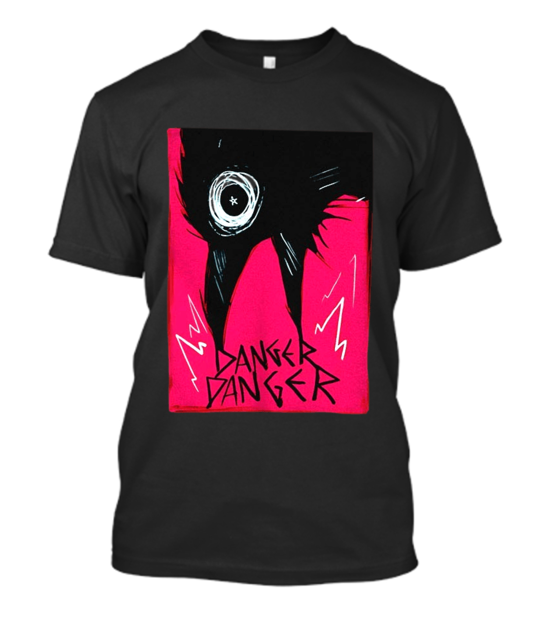 Danger Danger Eerie Eye Dark Pink Lightning T-Shirt