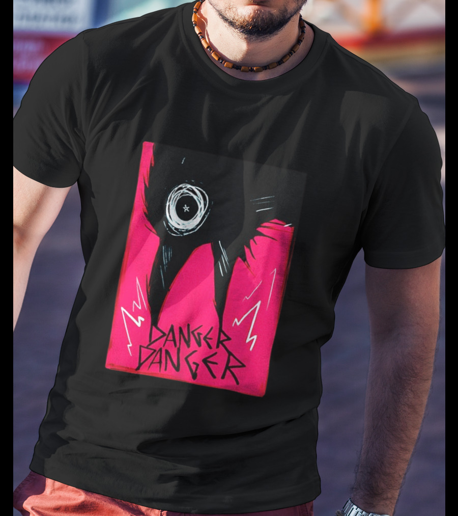 Danger Danger Eerie Eye Dark Pink Lightning T-Shirt
