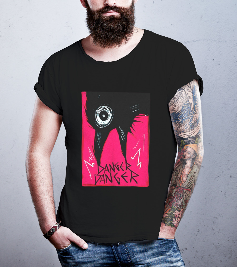 Danger Danger Eerie Eye Dark Pink Lightning T-Shirt