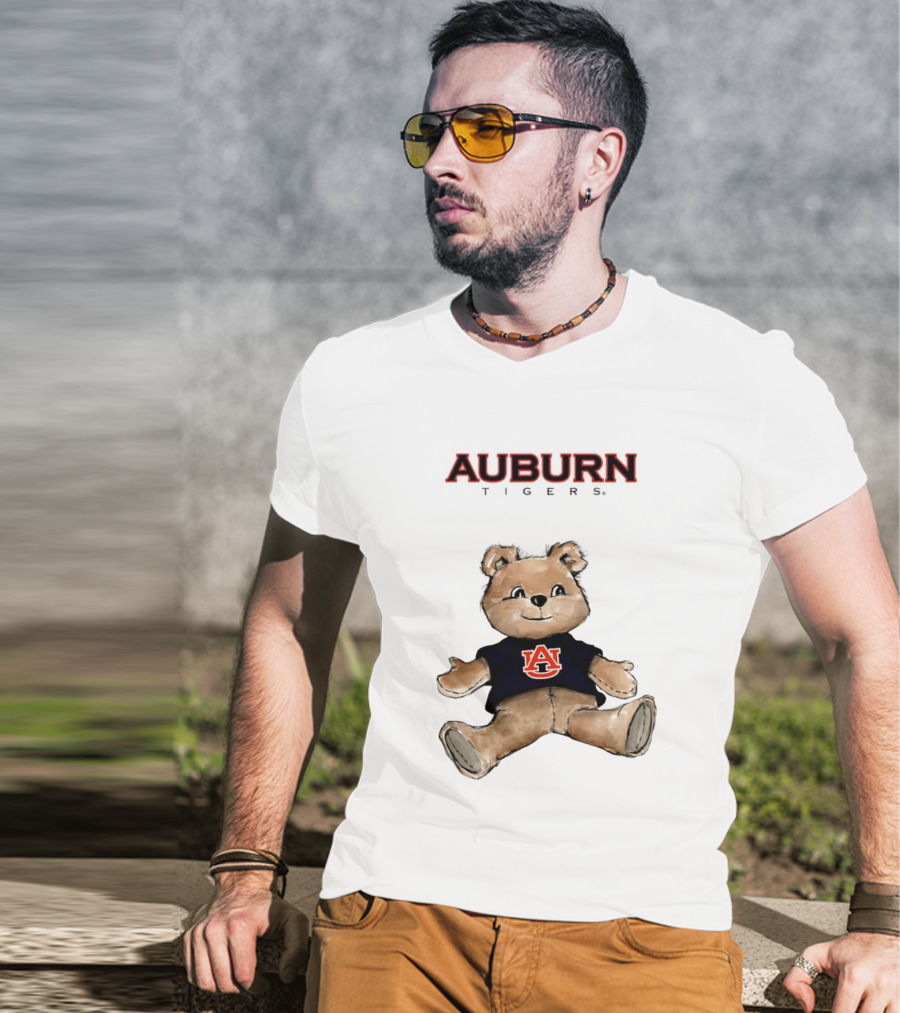 Auburn Tigers Teddy Bear AU Classic Cartoon T-Shirt