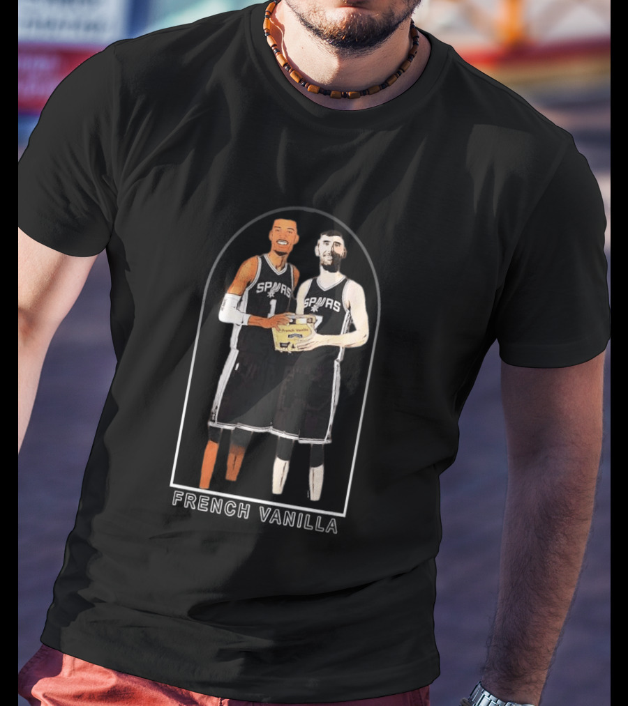 Spurs Duo French Vanilla Victor Wembanyama Luke Kornet Collaboration T-Shirt