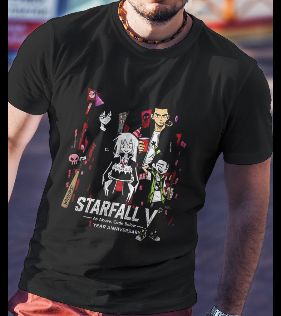 STARFALL V As Above Code Below 1 Year Anniversary Celebration T-Shirt