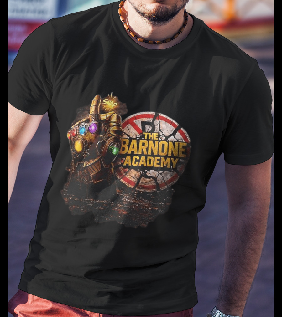 Thanos Snap Infinity Gauntlet Barnone Academy Avengers Marvel T-Shirt