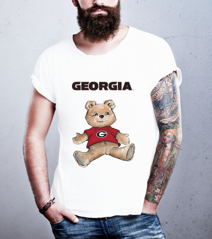 Georgia Bulldogs Teddy Bear With G Logo Classic Cartoon T-Shirt