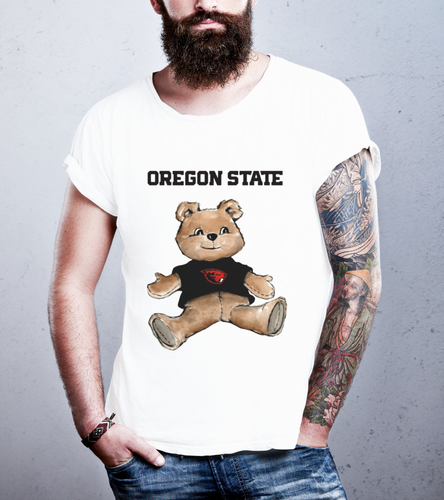 Oregon State Beavers Teddy Bear With Team T-Shirt