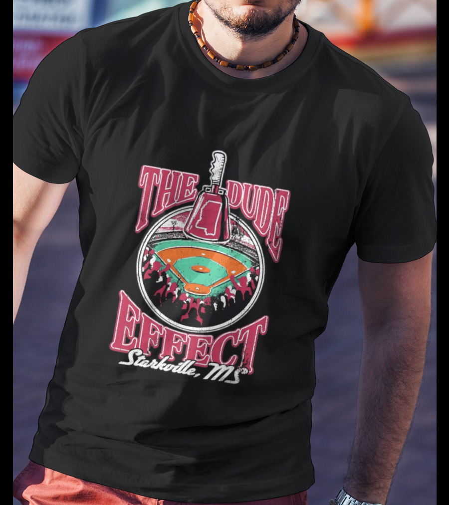Mississippi State Bulldogs The Dude Effect Starkville MS Baseball Stadium Scene T-Shirt